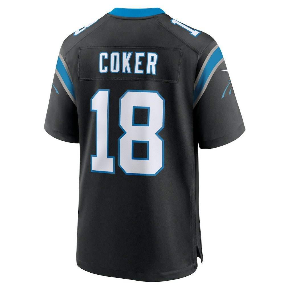 Jalen Coker Carolina Panthers Team Game Jersey - Black | Nike outlet