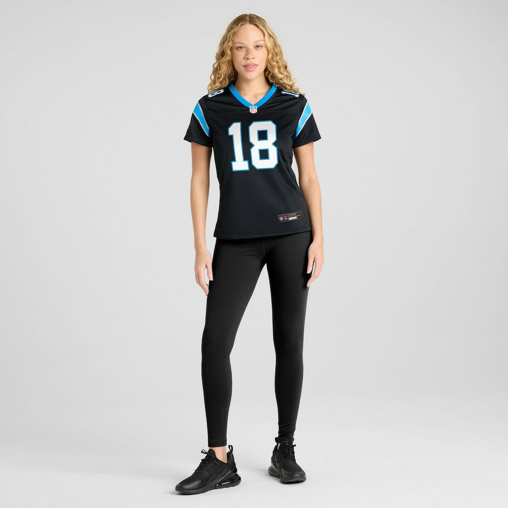 Jalen Coker Carolina Panthers Women's Team Game Jersey - Black | Nike online