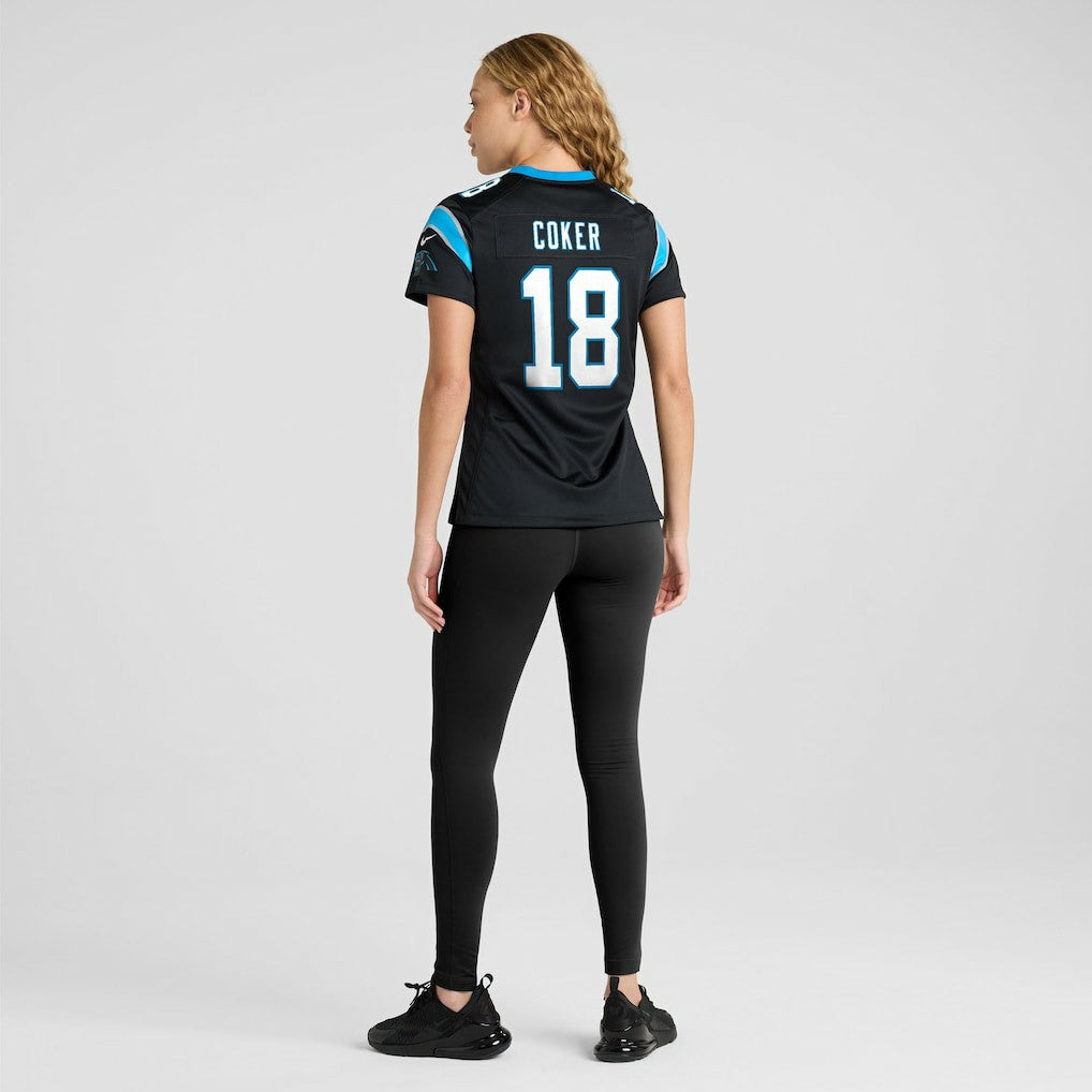 Jalen Coker Carolina Panthers Women's Team Game Jersey - Black | Nike online