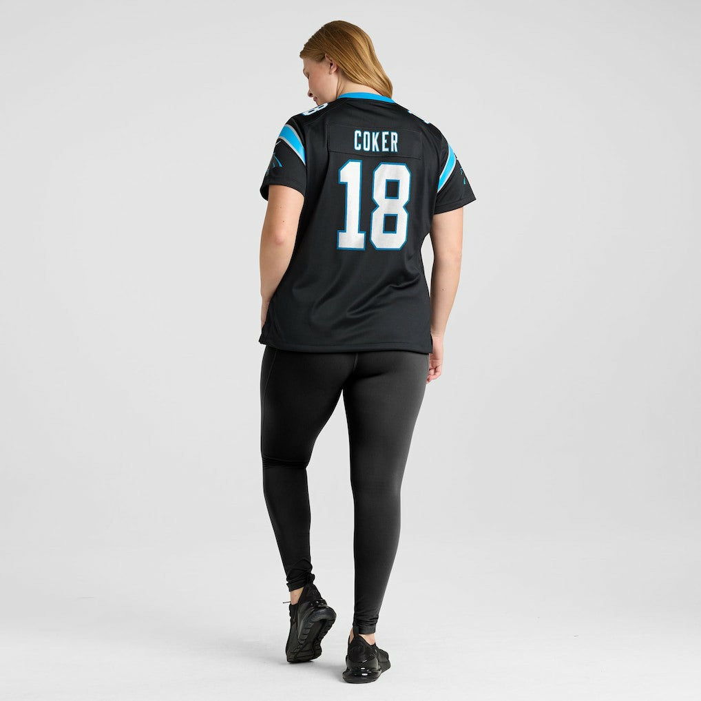 Jalen Coker Carolina Panthers Women's Team Game Jersey - Black | Nike online