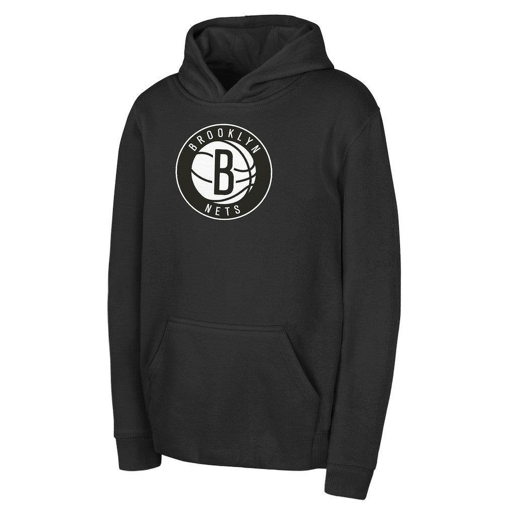 Brooklyn Nets Outerstuff Youth Logo Fleece Hoodie - Black on sale