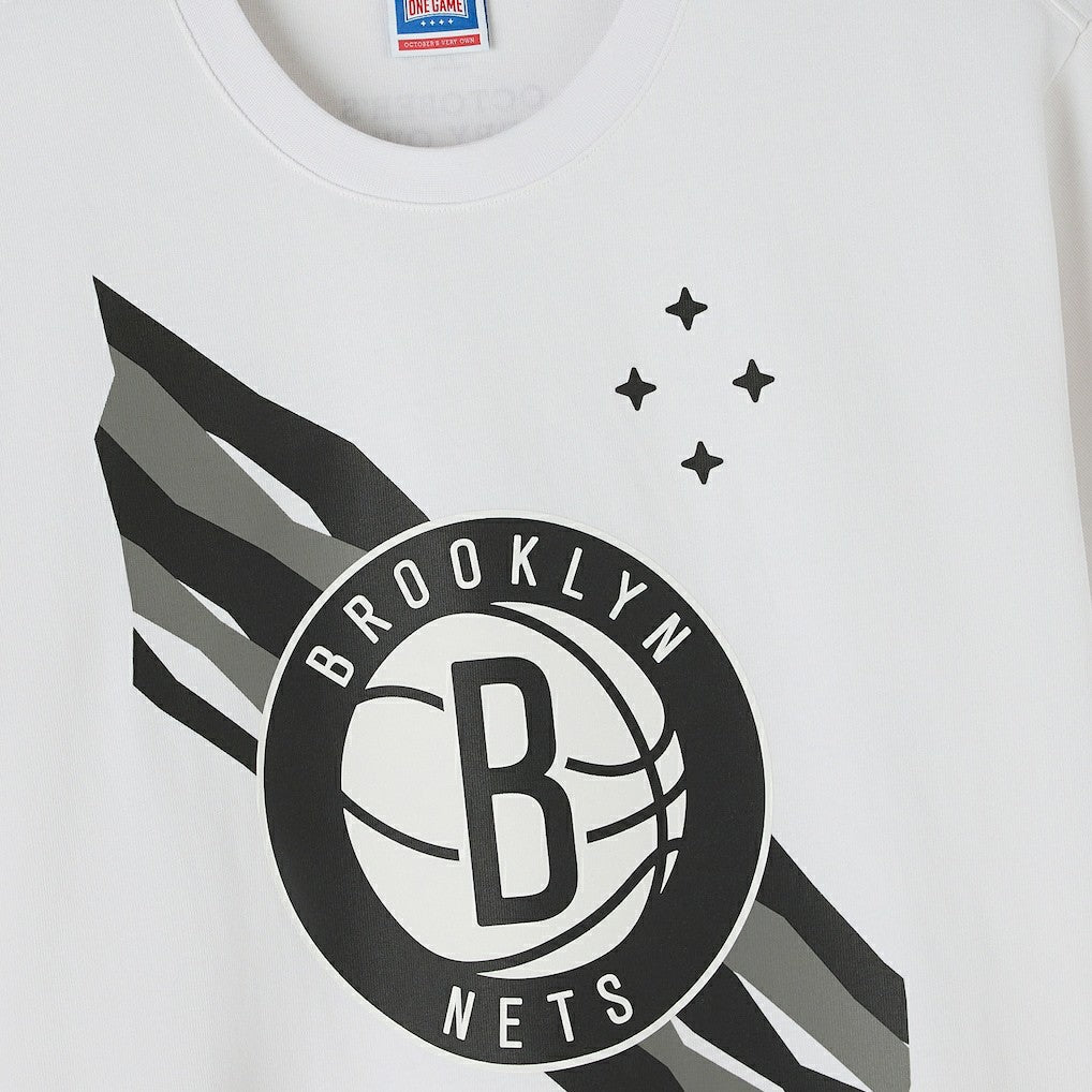 Brooklyn Nets OVO x NBA Heavyweight T-Shirt - White cheap