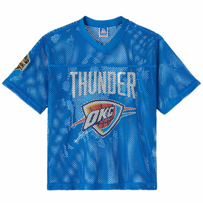 Oklahoma City Thunder OVO x NBA Mesh Football Fashion Jersey - Blue shop