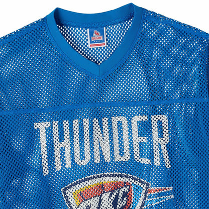 Oklahoma City Thunder OVO x NBA Mesh Football Fashion Jersey - Blue shop