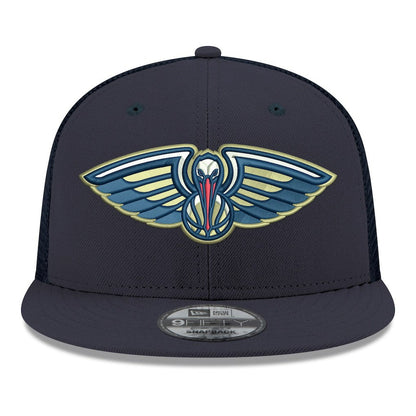 New Orleans Pelicans Core Logo Meshback 9FIFTY Snapback Hat - Navy | New Era outlet