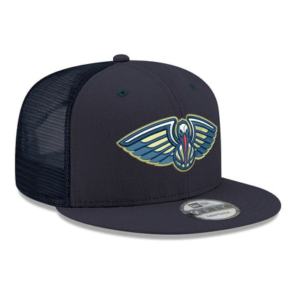 New Orleans Pelicans Core Logo Meshback 9FIFTY Snapback Hat - Navy | New Era outlet