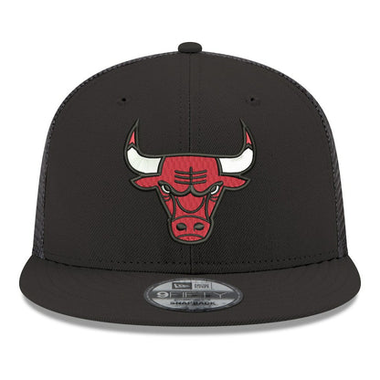 Chicago Bulls Core Logo Meshback 9FIFTY Snapback Hat - Black | New Era shop