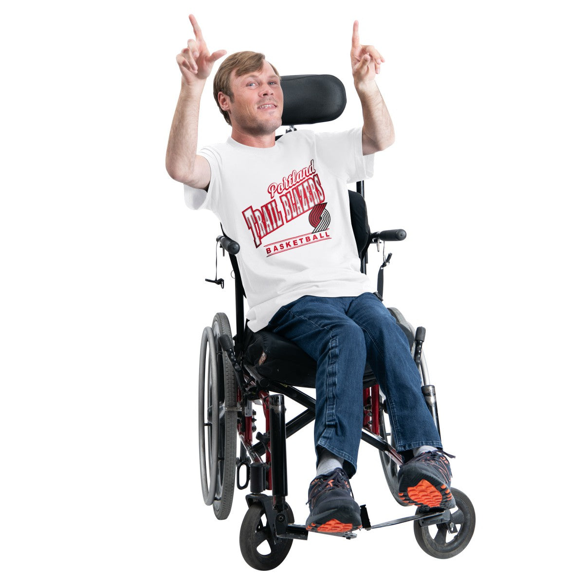 Portland Trail Blazers G-III Sports by Carl Banks Adaptive Headliner T-Shirt - White cheap