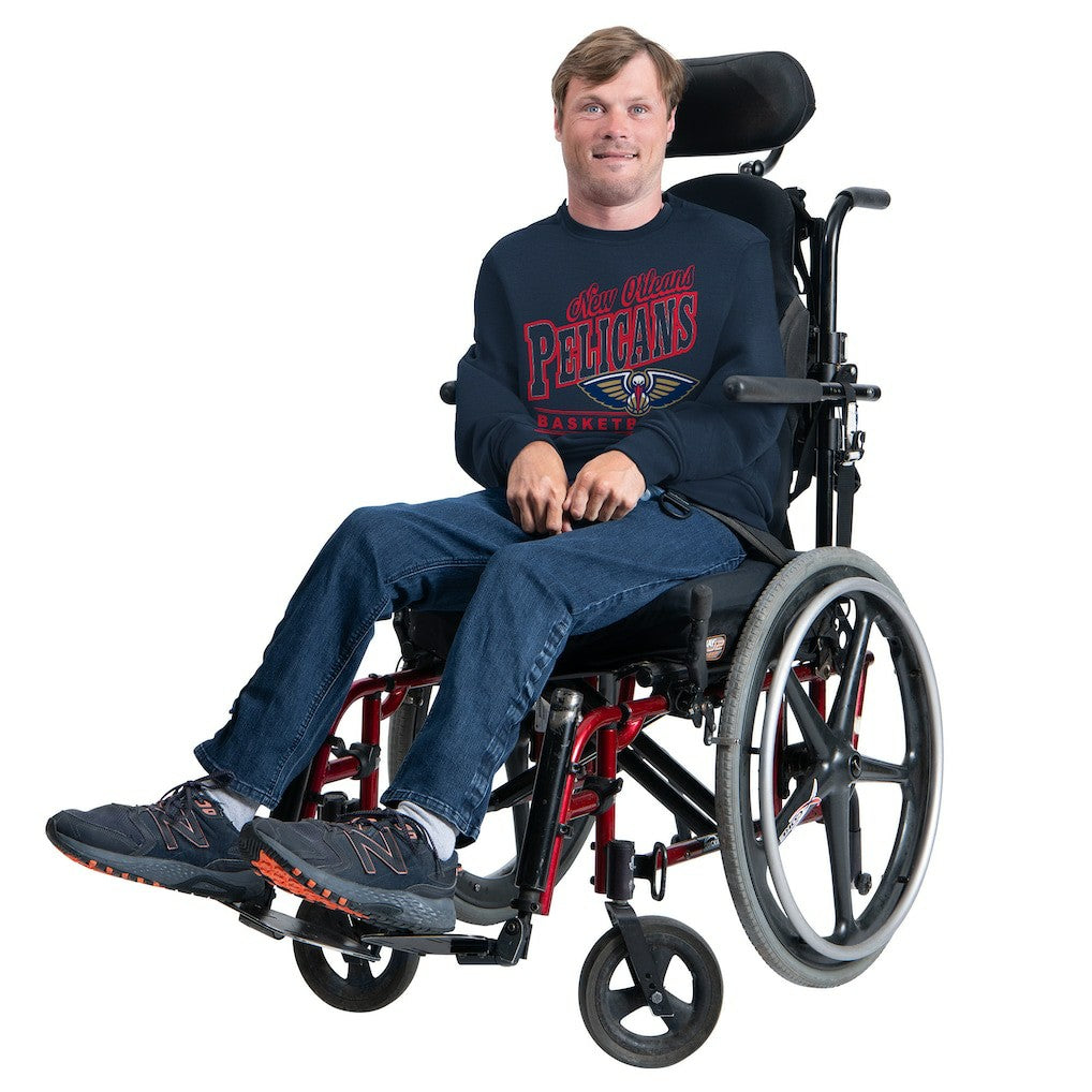New Orleans Pelicans G-III Sports by Carl Banks Adaptive Headliner Fleece Crewneck Sweatshirt - Navy outlet