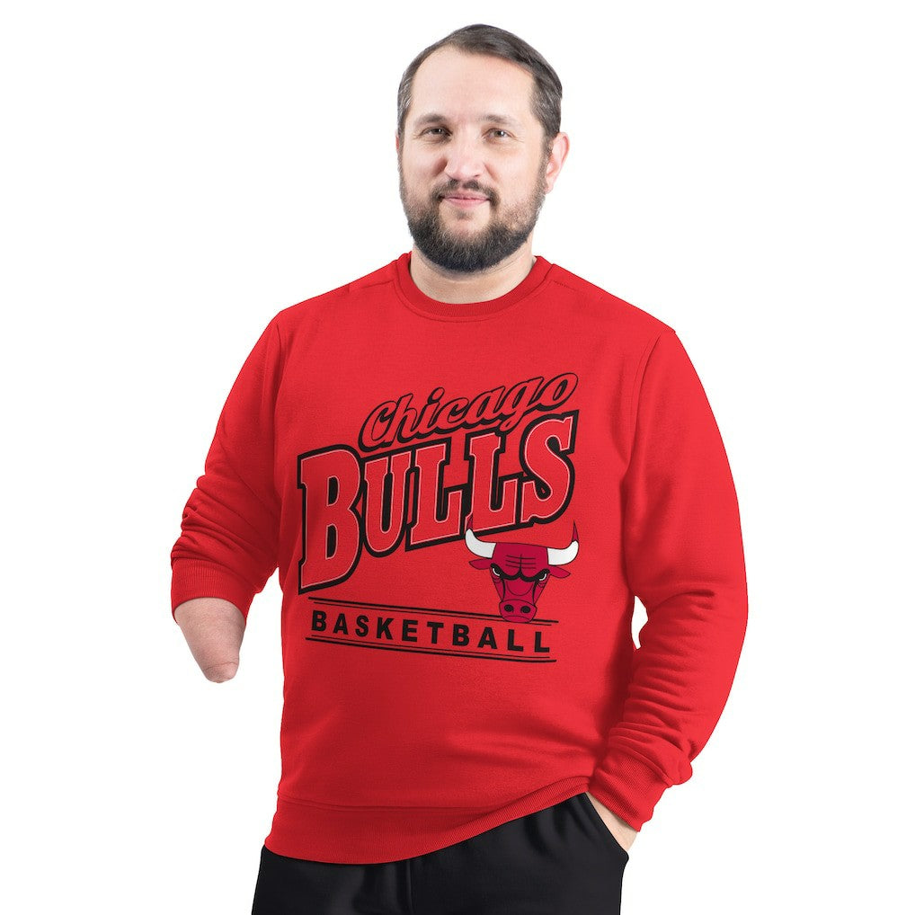 Chicago Bulls G-III Sports by Carl Banks Adaptive Headliner Fleece Crewneck Sweatshirt sale - Red outlet