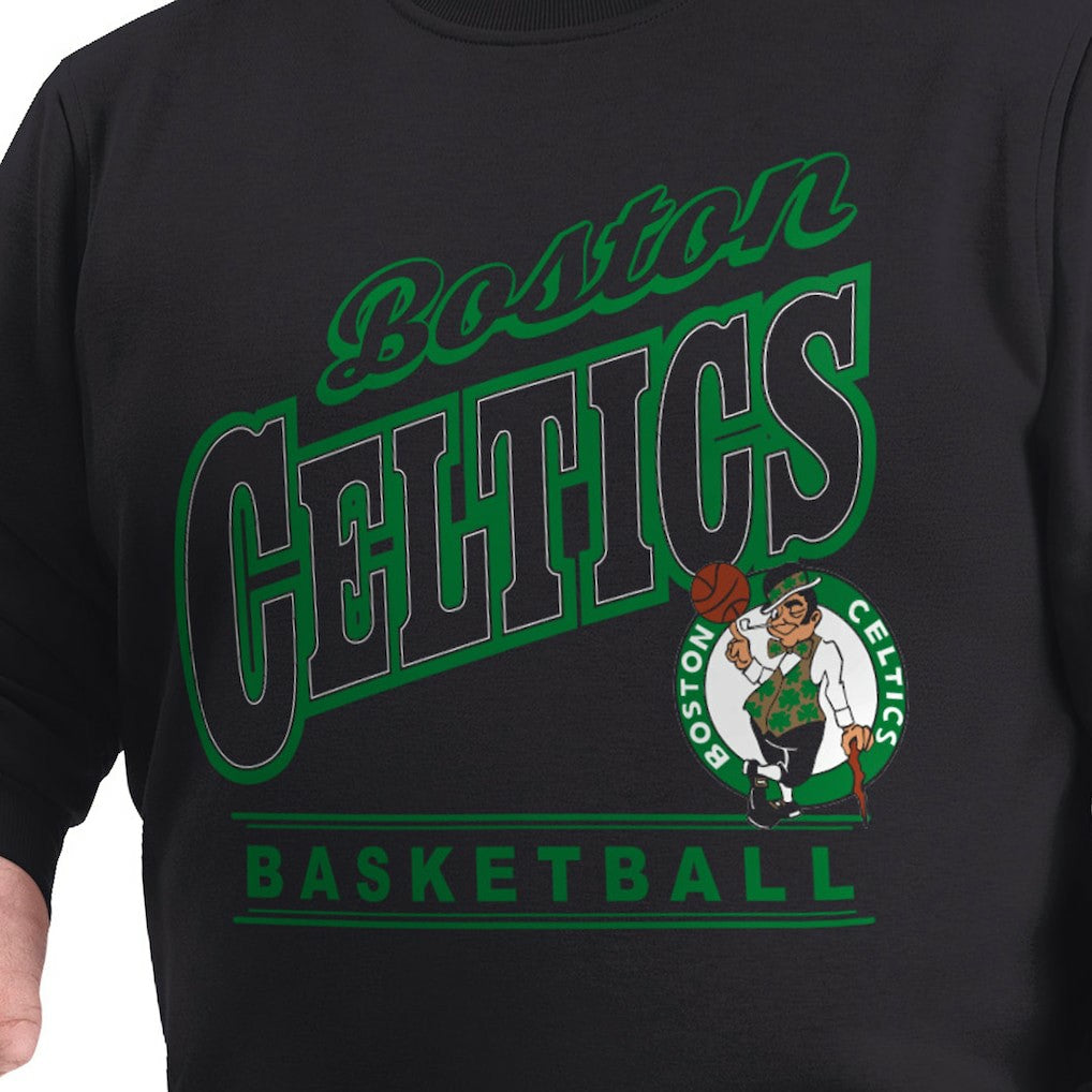 Boston Celtics G-III Sports by Carl Banks Adaptive Headliner Fleece Crewneck Sweatshirt - Black for sale