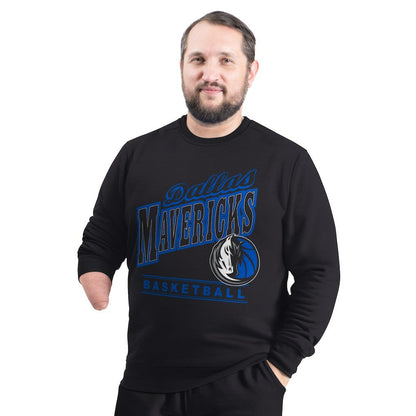 Dallas Mavericks G-III Sports by Carl Banks Adaptive Headliner Fleece Crewneck Sweatshirt sale - Black outlet