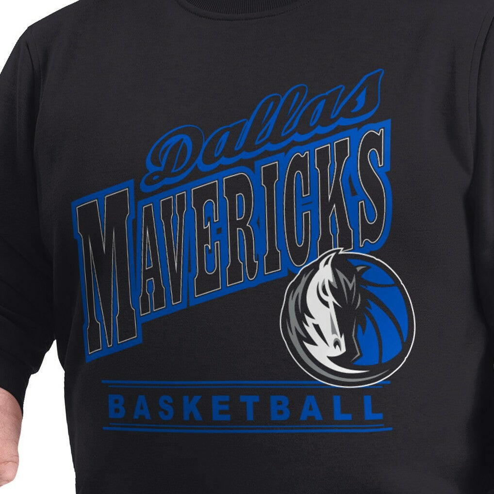 Dallas Mavericks G-III Sports by Carl Banks Adaptive Headliner Fleece Crewneck Sweatshirt sale - Black outlet