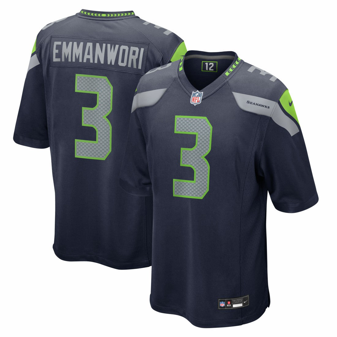 Nick Emmanwori Seattle Seahawks Team Game Jersey - College Navy | Nike outlet