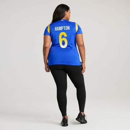 Nick Hampton Los Angeles Rams Women's Team Game Jersey - Royal | Nike sale