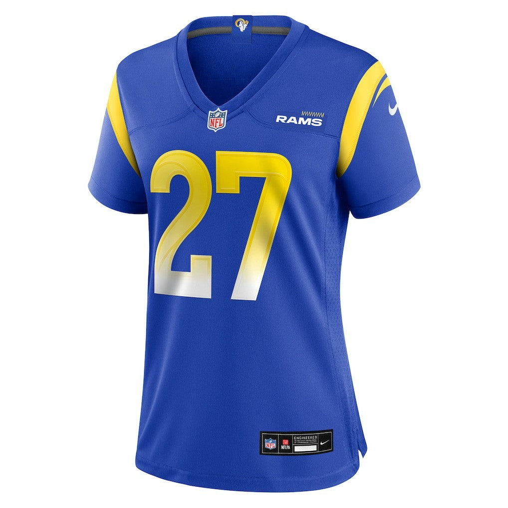 Jarquez Hunter Los Angeles Rams Women's Team Game Jersey - Royal | Nike for sale