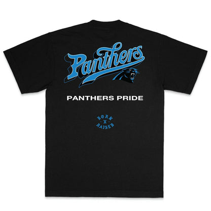 Carolina Panthers Born x Raised Unisex Pro Script T-Shirt - Black cheap