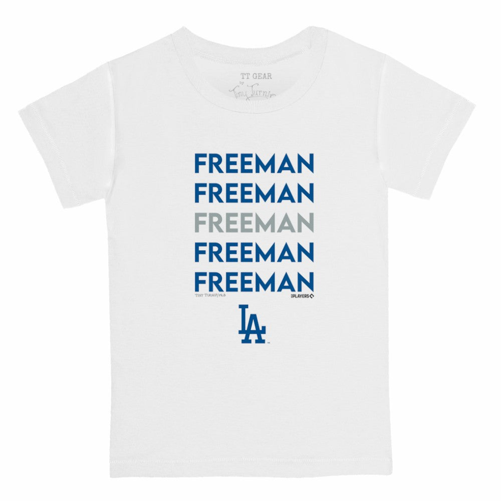Freddie Freeman Los Angeles Dodgers Tiny Turnip Youth Stacked Graphic T-Shirt - White