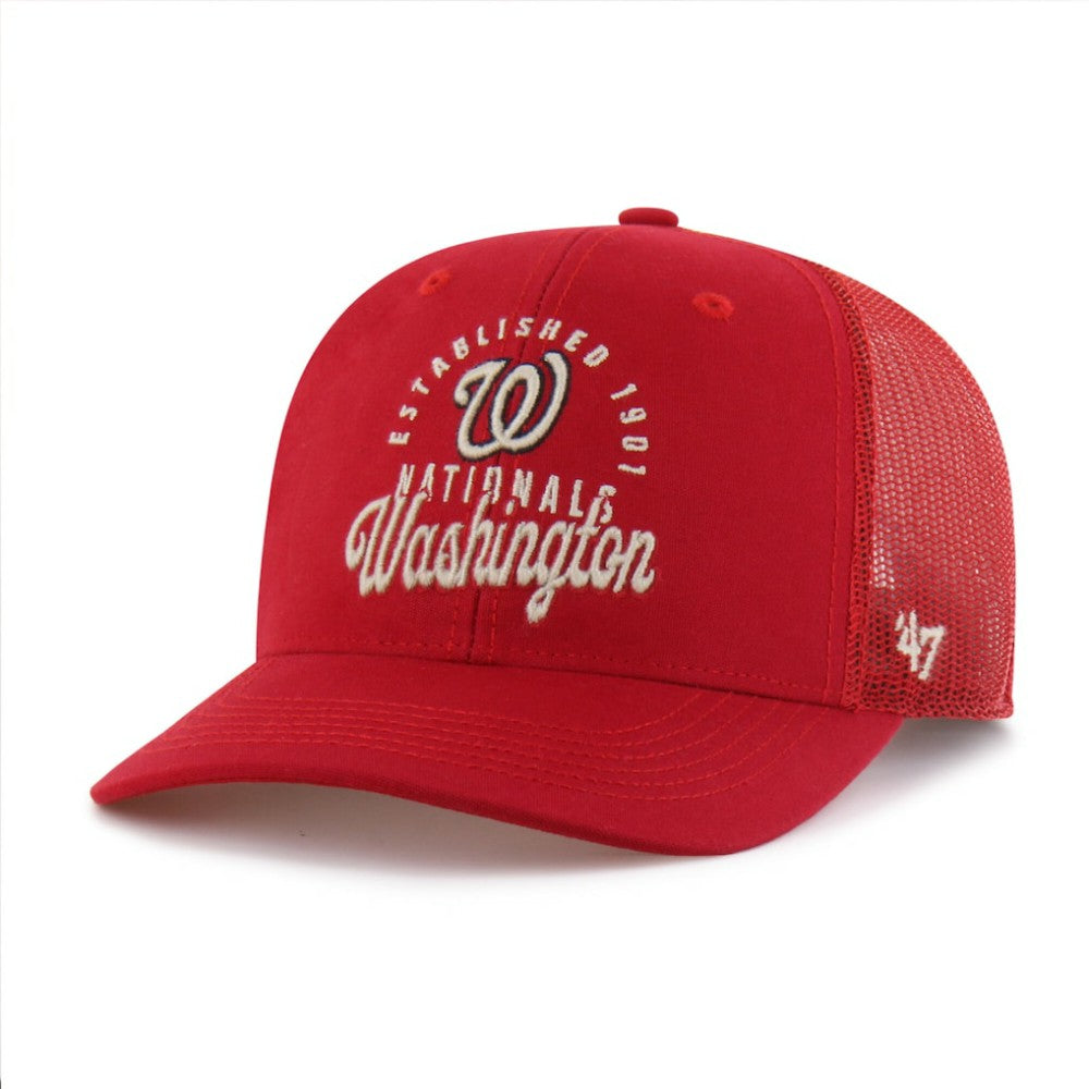 Washington Nationals Pitstop Trucker Adjustable Hat - Red | 47 brand