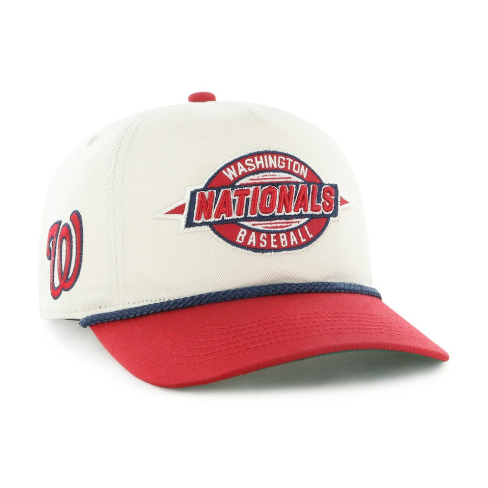 Washington Nationals Frame Out Hitch Adjustable Hat - Natural/Red | 47 brand