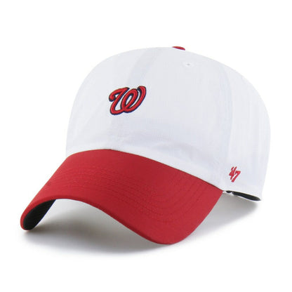 Washington Nationals Vista Mini Clean Up brrr° Adjustable Hat - White/Red | 47 brand