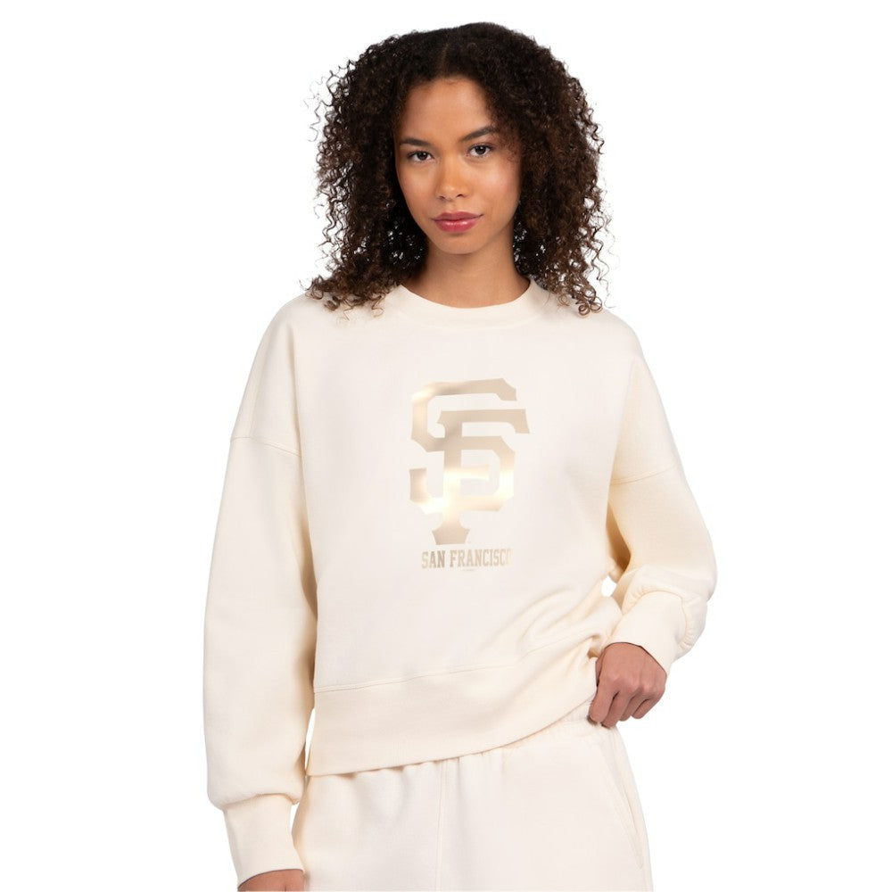 San Francisco Giants Starter Women's Pastels Boxy Fleece Sweatshirt - Cream