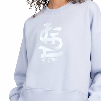 St. Louis Cardinals Starter Women's Pastels Boxy Fleece Sweatshirt - Light Blue