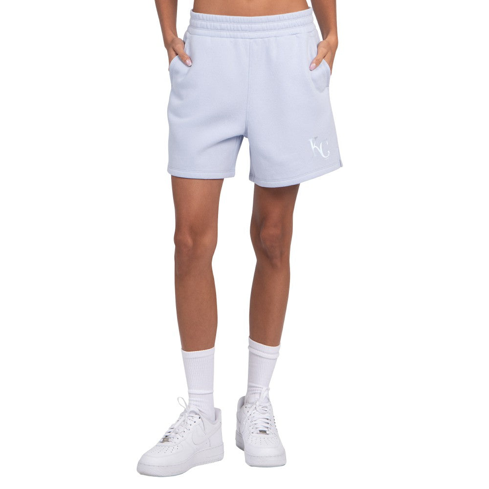 Kansas City Royals Starter Women's Pastel High Waisted Shorts - Light Blue