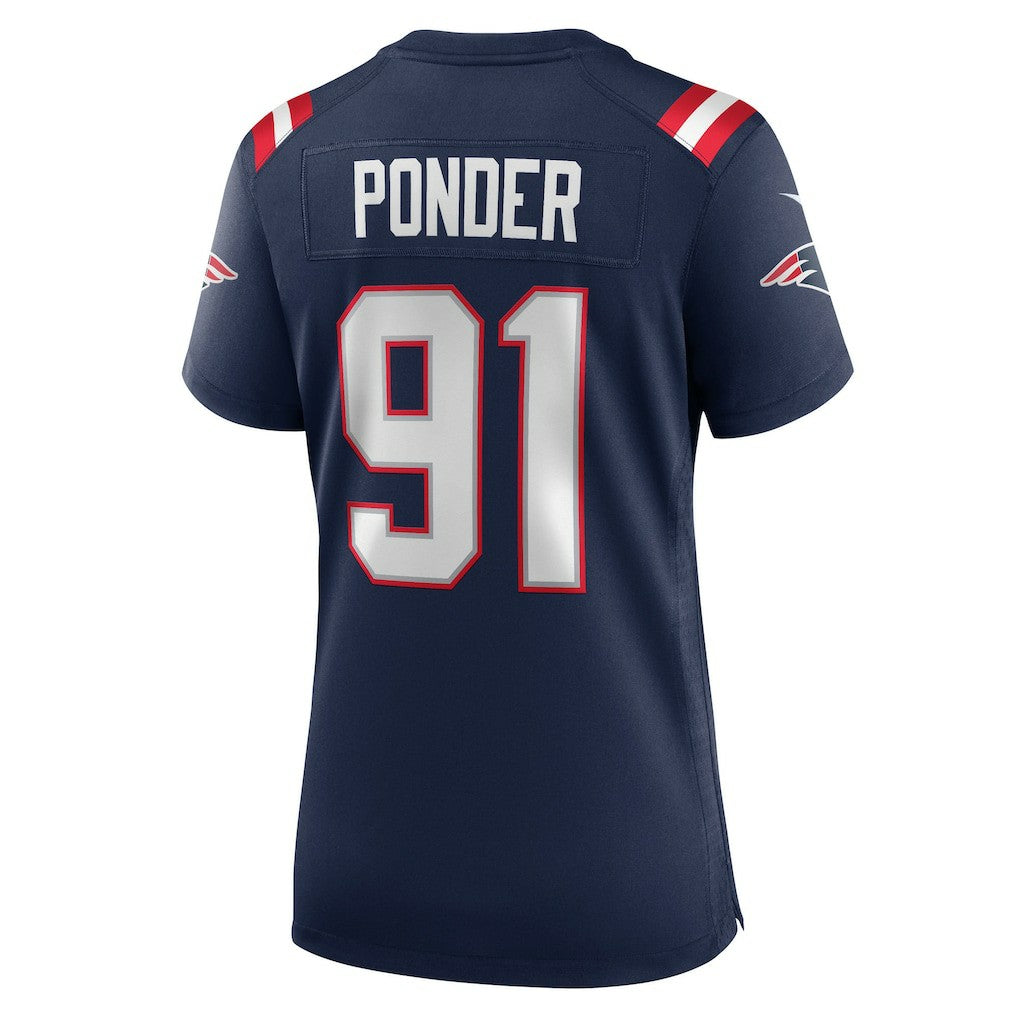 Elijah Ponder New England Patriots Women's Team Game Jersey - Navy | Nike for sale