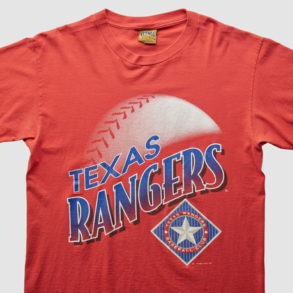 Texas Rangers Nutmeg Mills 1996 T-Shirt - Red Vintage