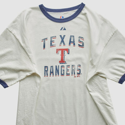 Texas Rangers Majestic 2010 T-Shirt - White Vintage