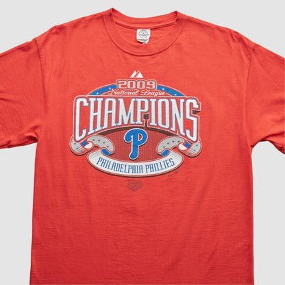 Philadelphia Phillies Majestic 2009 T-Shirt - Red Vintage