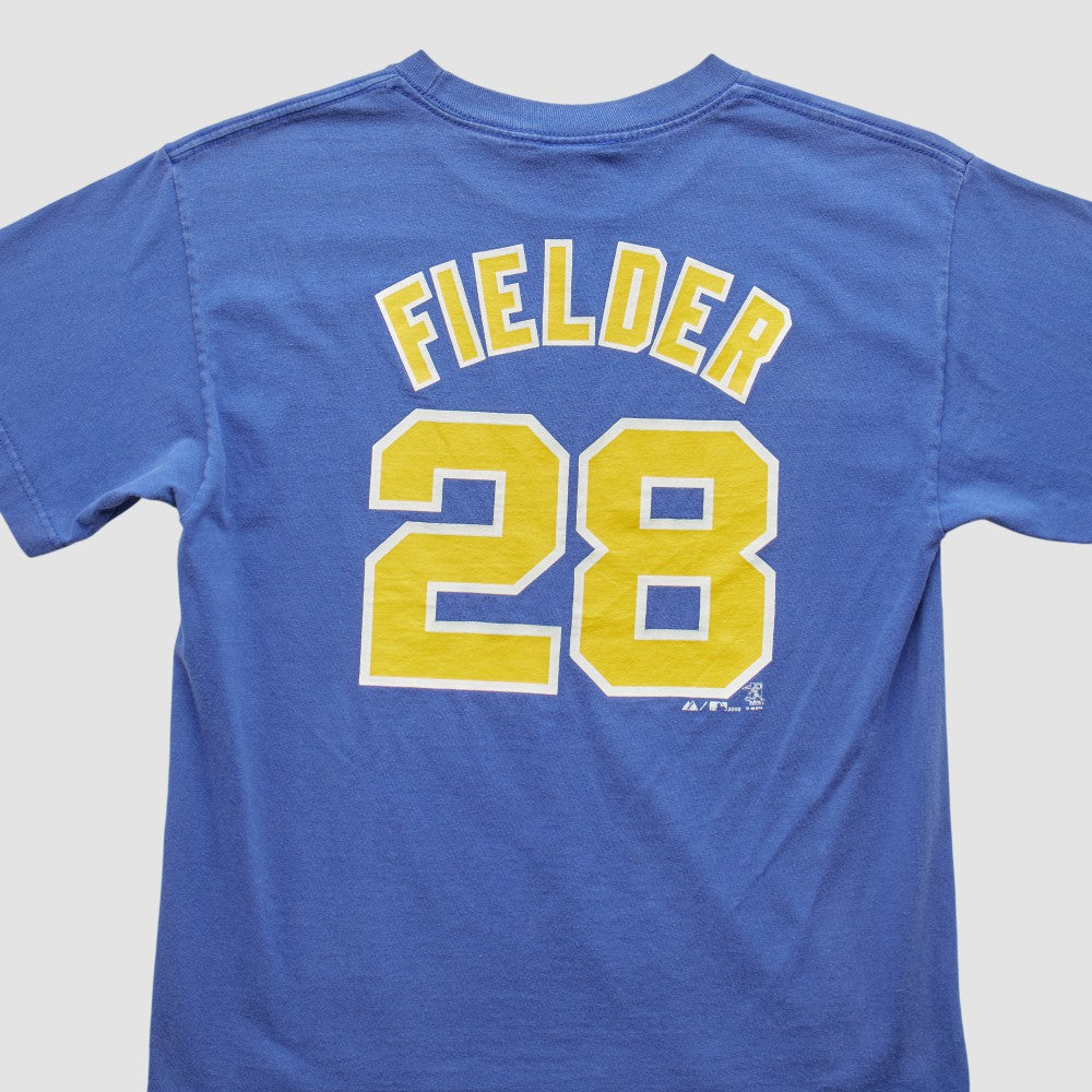 Milwaukee Brewers Majestic 2000s T-Shirt - Blue Vintage