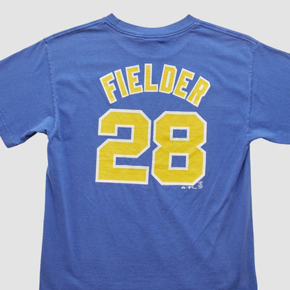 Milwaukee Brewers Majestic 2000s T-Shirt - Blue Vintage