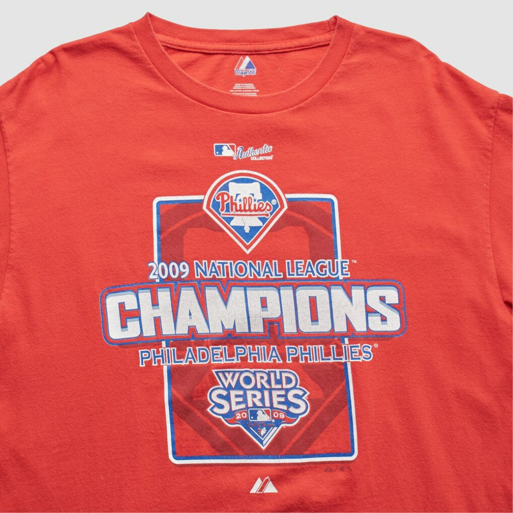 Philadelphia Phillies Majestic 2009 T-Shirt - Red Vintage