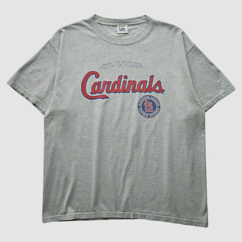 St. Louis Cardinals Lee Apparel 2000s T-Shirt - Heather Gray Vintage