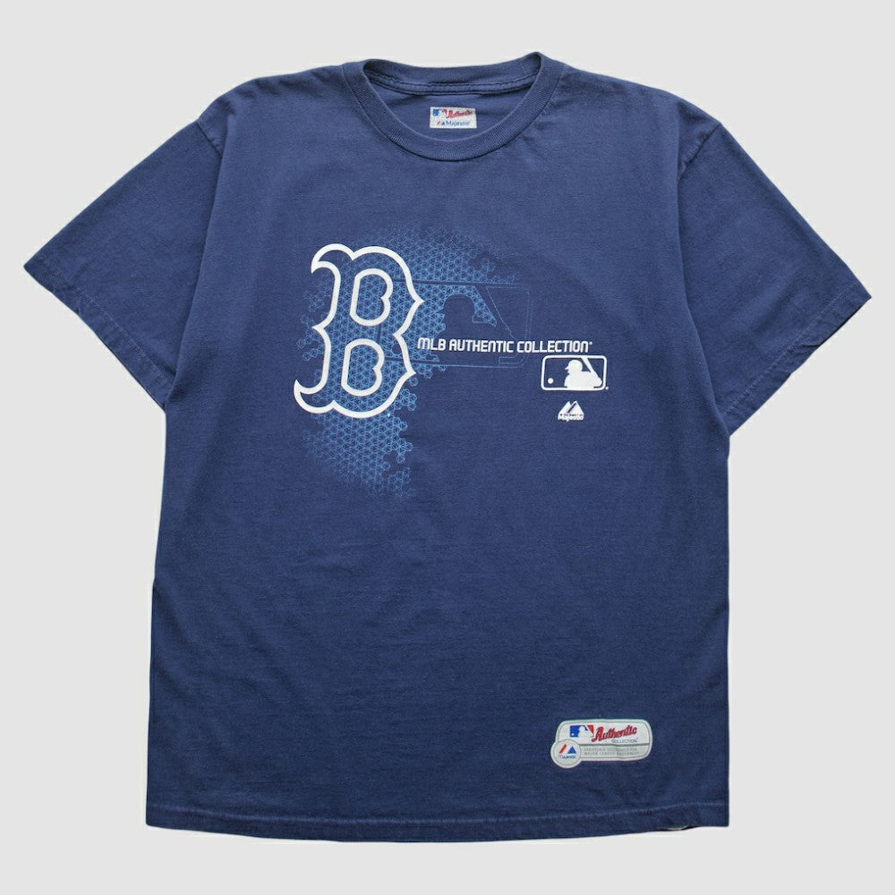 Boston Red Sox Majestic 2000s T-Shirt - Navy Vintage