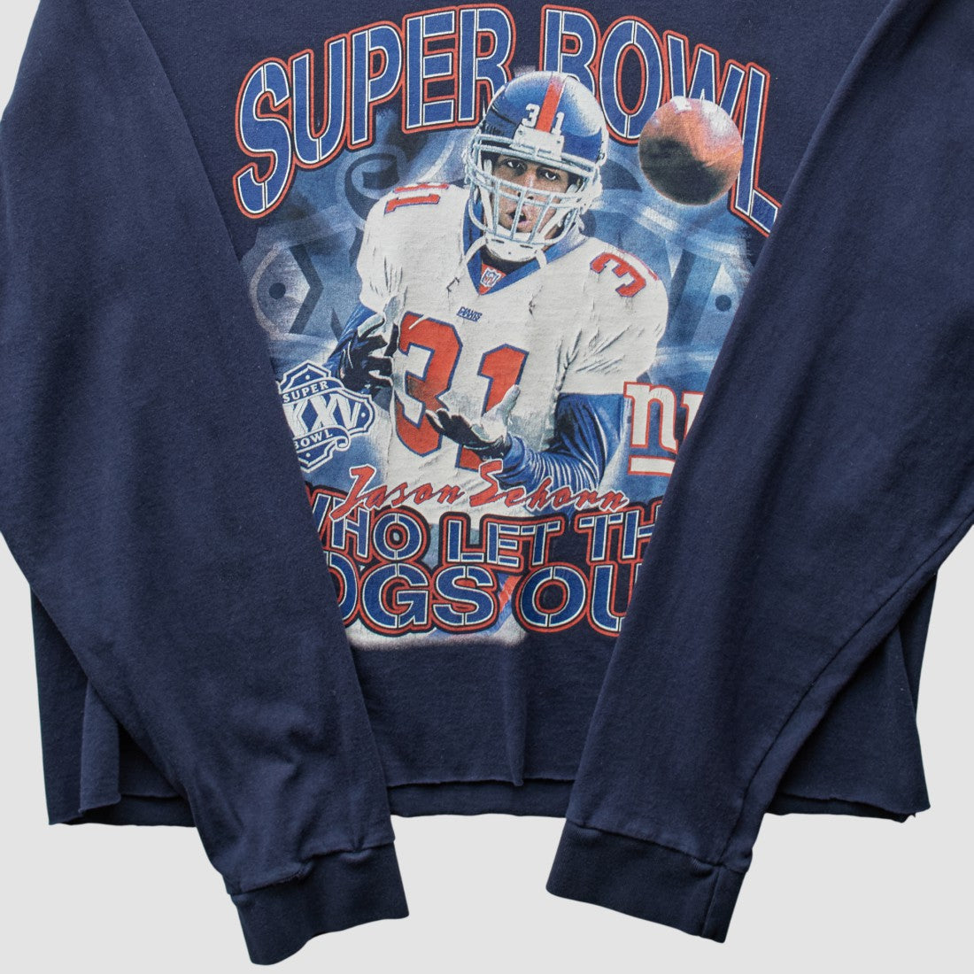 New York Giants 2001 T-Shirt - Navy Vintage on sale