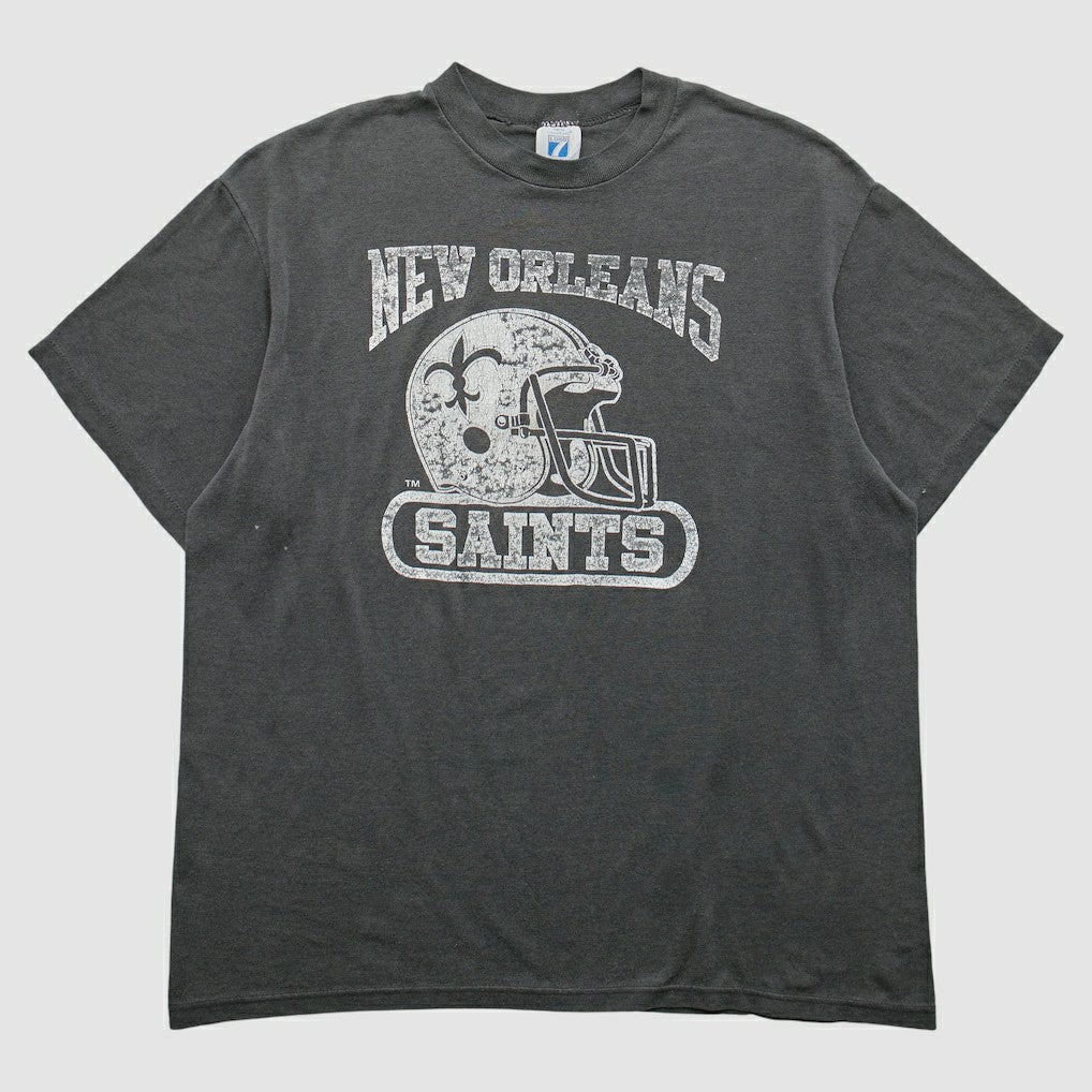 New Orleans Saints logo 7 90s T-Shirt - Gray Vintage sale
