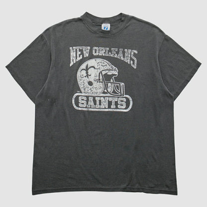New Orleans Saints logo 7 90s T-Shirt - Gray Vintage sale