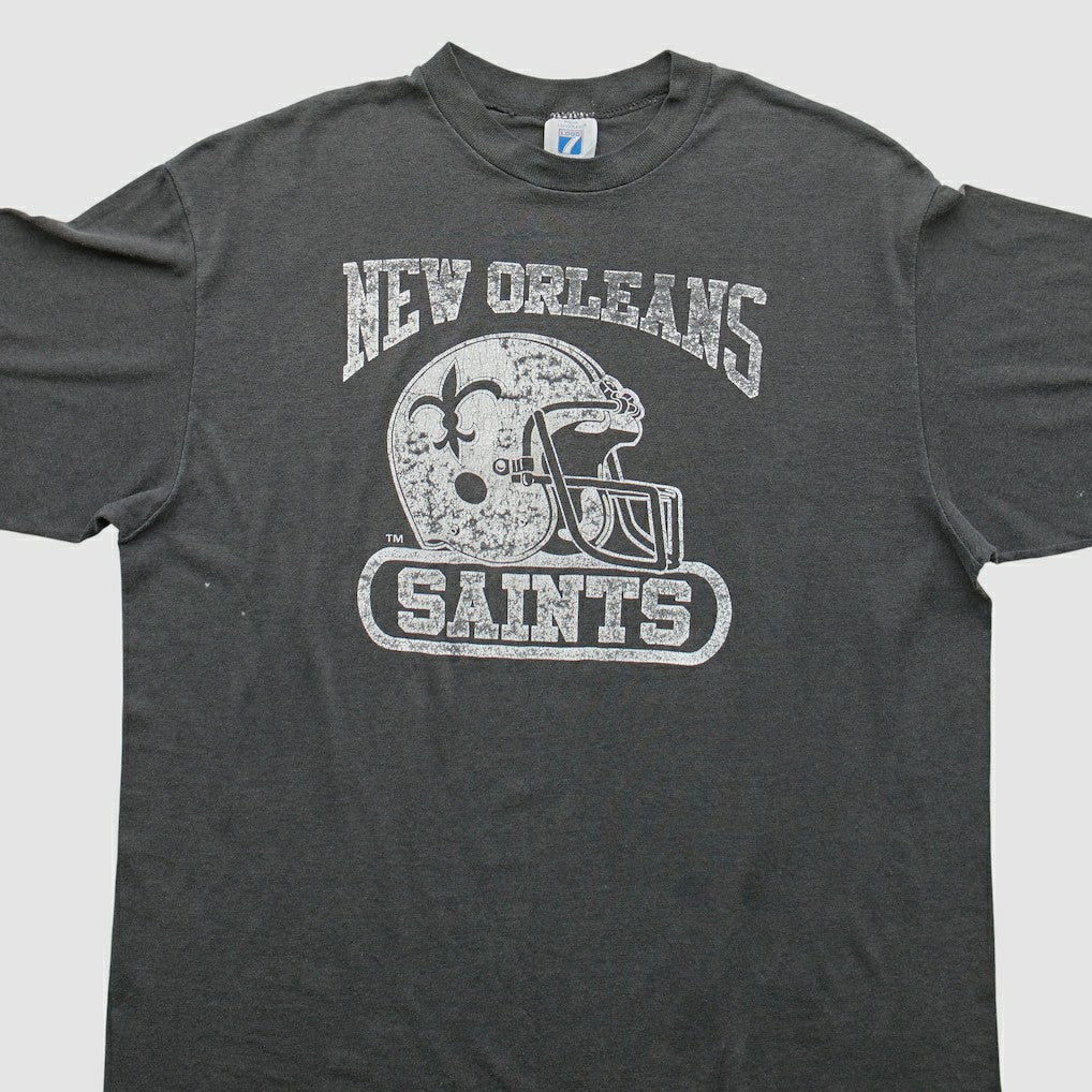 New Orleans Saints logo 7 90s T-Shirt - Gray Vintage sale