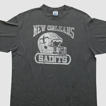 New Orleans Saints logo 7 90s T-Shirt - Gray Vintage sale