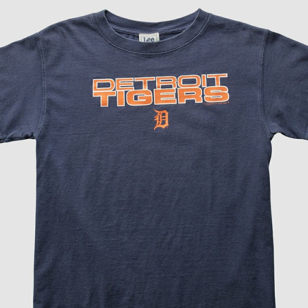 Detroit Tigers Lee Apparel 2000s T-Shirt - Navy Vintage