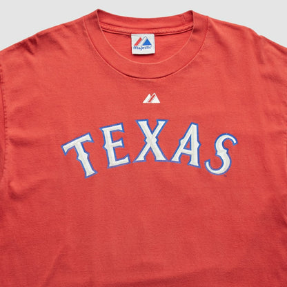 Texas Rangers Majestic 2010 T-Shirt - Red Vintage