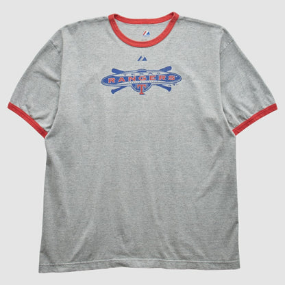 Texas Rangers Majestic 2010 T-Shirt - Heather Gray Vintage