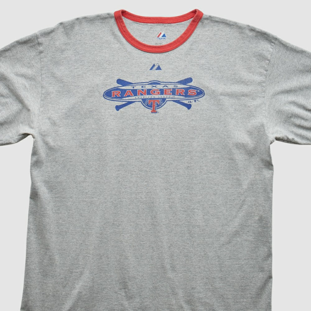 Texas Rangers Majestic 2010 T-Shirt - Heather Gray Vintage