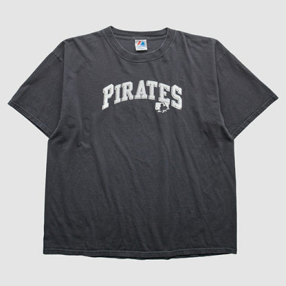 Pittsburgh Pirates Majestic 2000s T-Shirt - Gray Vintage