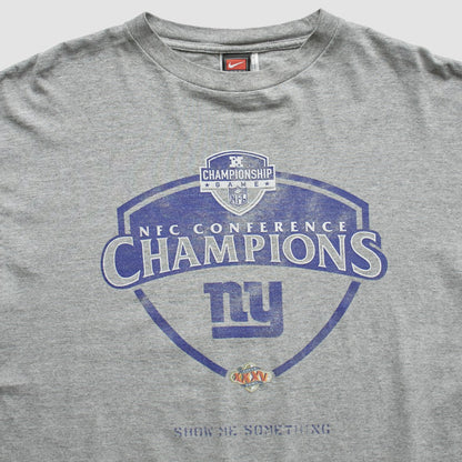 New York Giants 2000 T-Shirt - Gray Vintage on sale