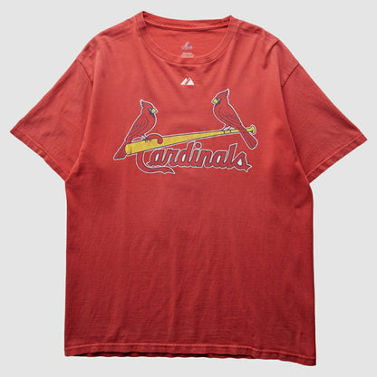 St. Louis Cardinals Majestic 2000s T-Shirt - Red Vintage