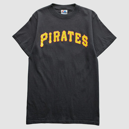 Pittsburgh Pirates Majestic 2000s T-Shirt - Black Vintage